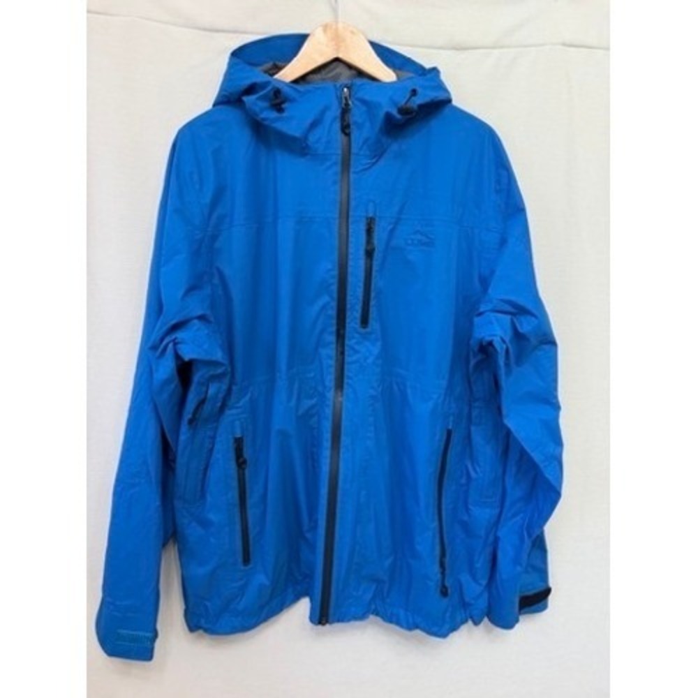 LL Bean TEK2 Waterproof Rain Jacket Blue Hiking Outdoor Men's Large